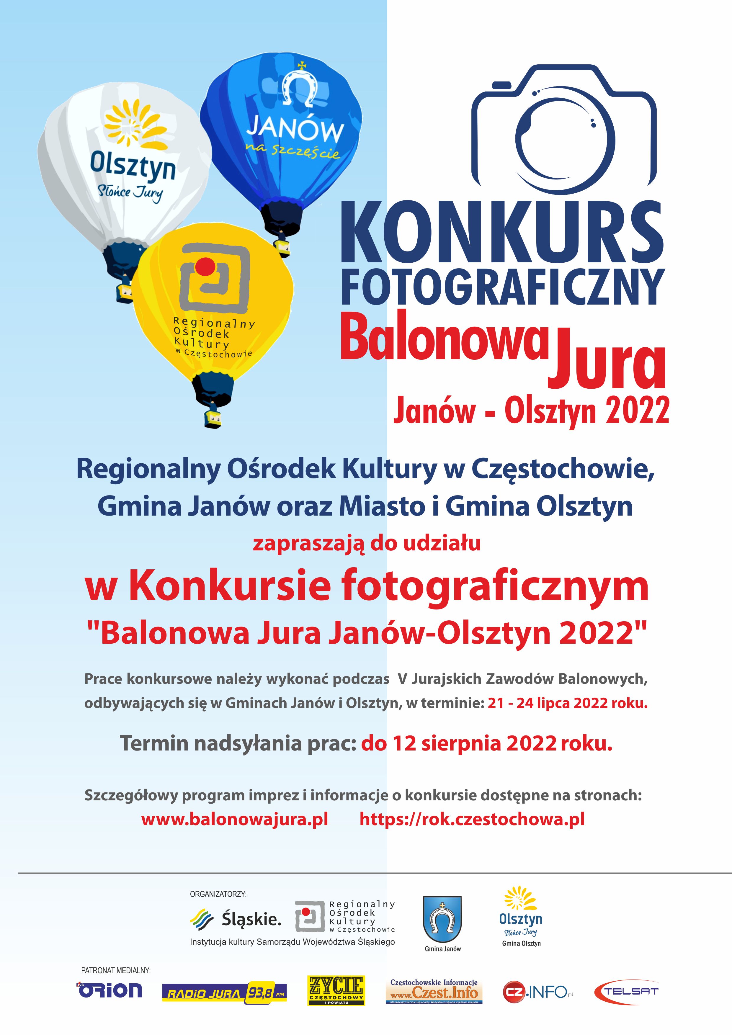Plakat zapraszający na konkurs fotograficzny - Balonowa Jura