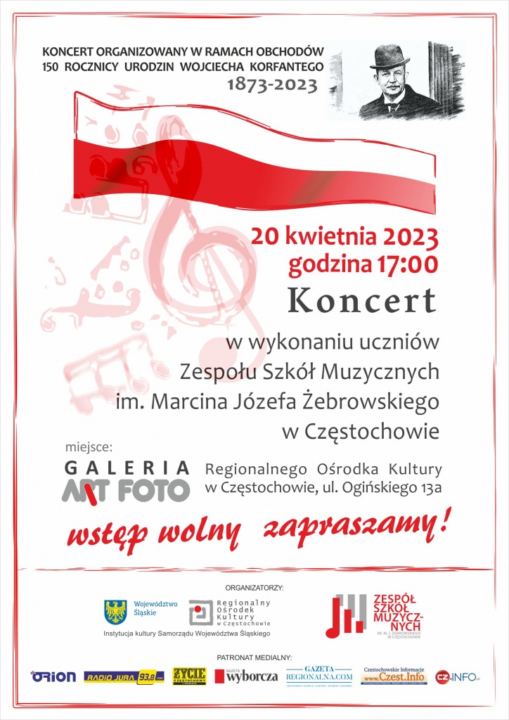 ROK zaprasza na koncert z okazji 150. Rocznicy Urodzin Wojciecha Korfantego