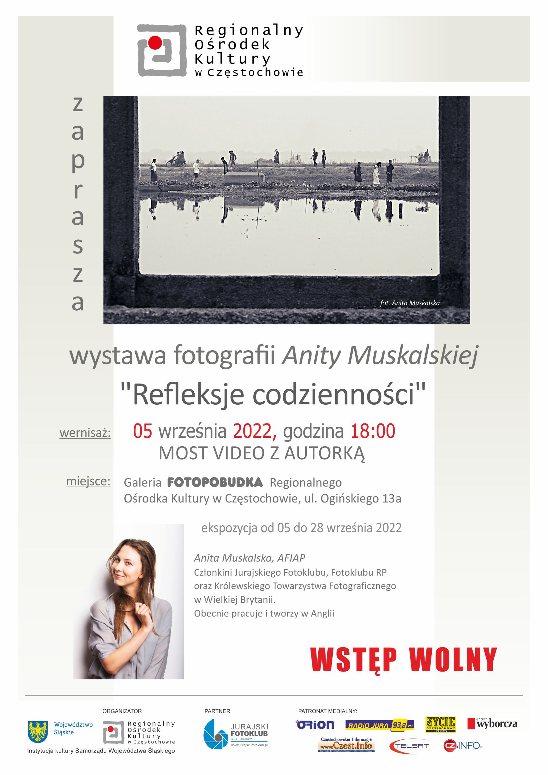 Plakat zapowiadający wystawę Anity Muskalskiej