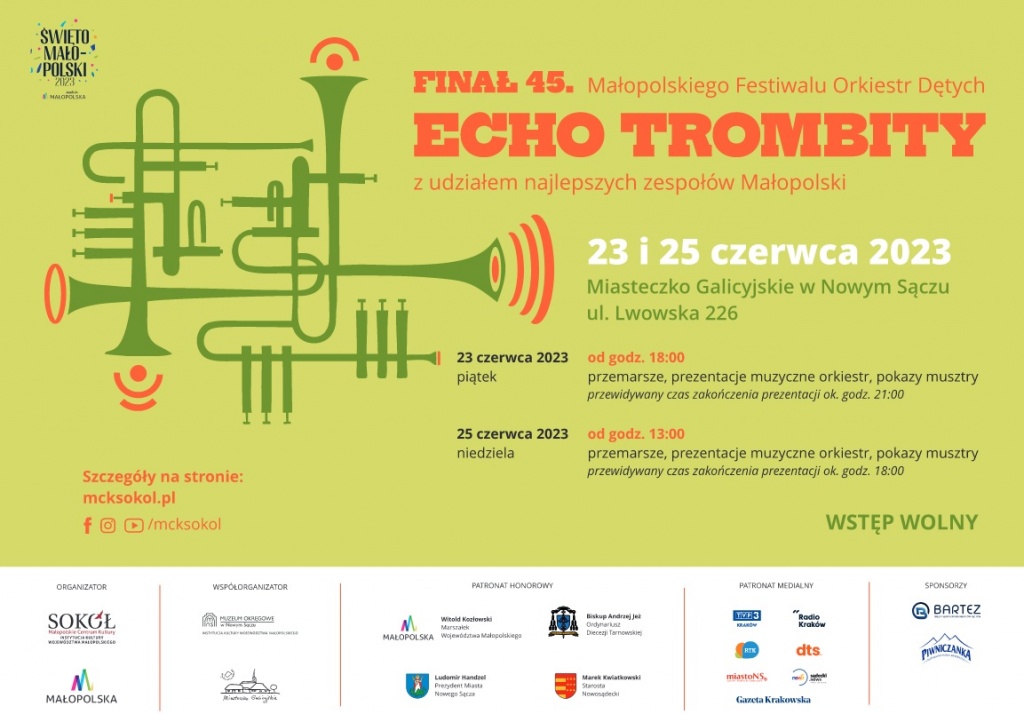 Finał 45 edycji Małopolskiego Festiwalu Orkiestr Dętych ECHO TROMBITY