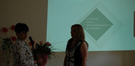 Uczestnicy prezentacji w Centrum Usług Społecznościowych w Janowie.